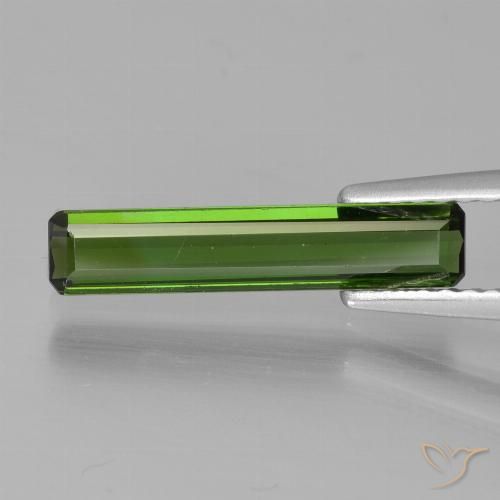 1.07ct طبيعي أخضر غامق تورمالين, قص الزمرد, VVS-VS