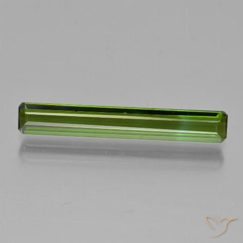 1.63ct طبيعي أخضر متوسط تورمالين, قص الزمرد, VVS-VS