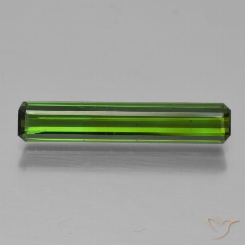 1.41ct طبيعي أخضر غامق تورمالين, قص الزمرد, VVS-VS