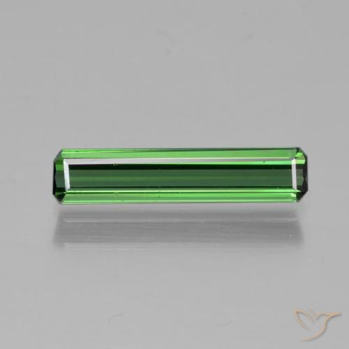 1.22ct طبيعي الأخضر الغامق تورمالين, قص الزمرد, VVS-VS