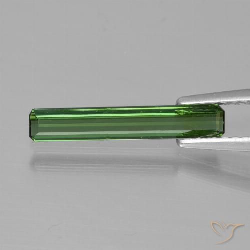 0.66ct طبيعي أخضر متوسط تورمالين, قص الزمرد, VVS-VS