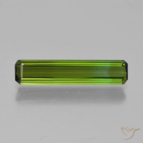 1.08ct طبيعي أخضر متوسط تورمالين, قص الزمرد, VVS-VS