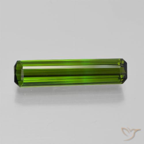 1.82ct طبيعي أخضر غامق تورمالين, قص الزمرد, VVS