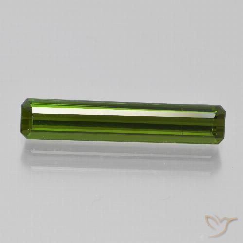 2.10ct طبيعي أخضر متوسط تورمالين, قص الزمرد, VVS-VS