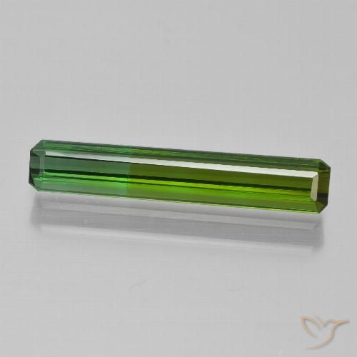 1.66ct طبيعي أخضر غامق تورمالين, قص الزمرد, قليلا جدا