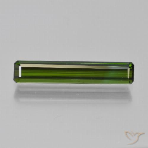 1.79ct طبيعي أخضر الغابة غامق تورمالين, قص الزمرد, VVS