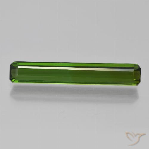 2.64ct طبيعي أخضر غامق تورمالين, قص الزمرد, VVS