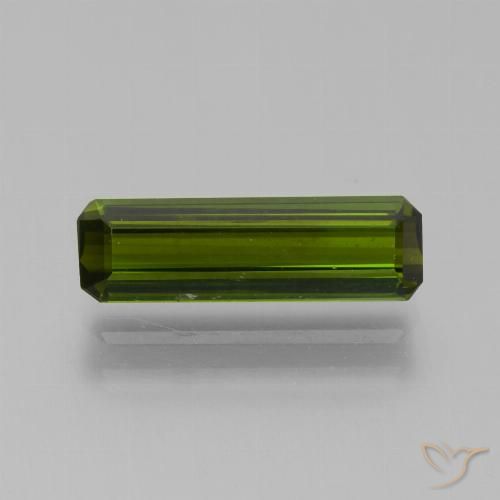 1.49ct طبيعي الأخضر الغامق تورمالين, قص الزمرد, VVS-VS