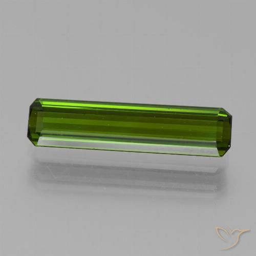 2.06ct طبيعي أخضر غامق تورمالين, قص الزمرد, VVS-VS