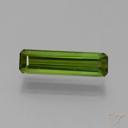 1.25ct طبيعي أخضر غامق تورمالين, قص الزمرد, VVS-VS