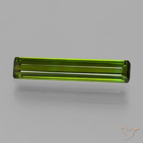1.55ct طبيعي أخضر داكن-متوسط تورمالين, قص الزمرد, VVS-VS