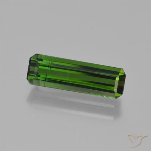 1.38ct طبيعي أخضر الغابات تورمالين, قص الزمرد, VS-SI