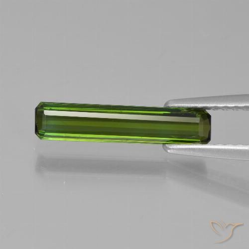 0.87ct طبيعي أخضر متوسط تورمالين, قص الزمرد, VVS-VS