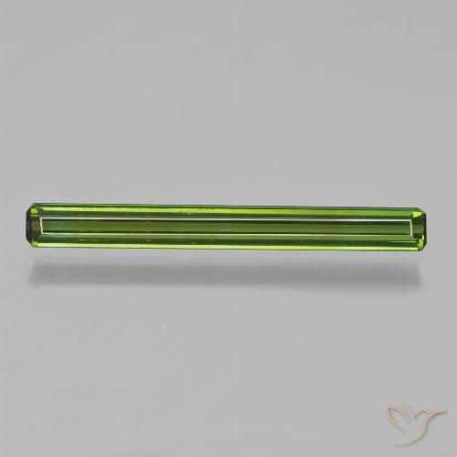 1.14ct طبيعي أخضر متوسط تورمالين, قص الزمرد, VVS-VS
