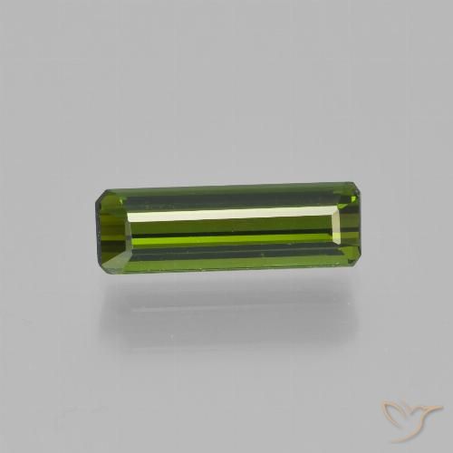 0.90ct طبيعي أخضر ترابى تورمالين, قص الزمرد, VVS