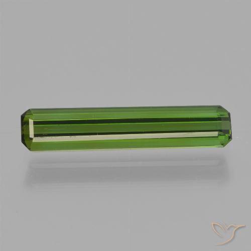1.29ct طبيعي أخضر متوسط تورمالين, قص الزمرد, VVS
