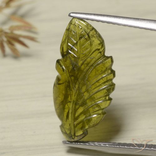 4.75ct طبيعي أخضر دافئ تورمالين, فانسى, نصف شفاف