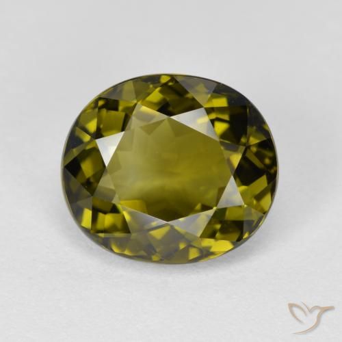 3.47ct طبيعي الأخضر الغامق تورمالين, بيضوي, VVS-VS