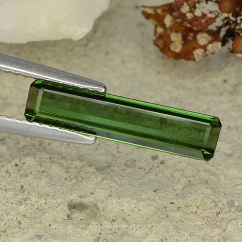 1.47ct طبيعي أخضر الغابات تورمالين, قص الزمرد, VVS