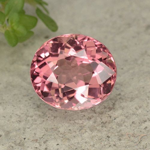 2.69ct طبيعي وردى فاقع فاتح تورمالين, بيضوي, VVS