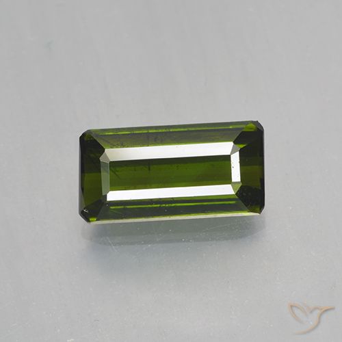 1.51ct طبيعي أخضر غامق تورمالين, قص الزمرد, VVS-VS