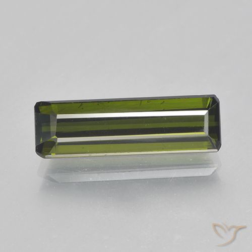 1.89ct طبيعي أخضر متوسط تورمالين, قص الزمرد, VVS-VS