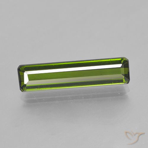 1.80ct طبيعي أخضر دافئ تورمالين, قص الزمرد, VVS-VS