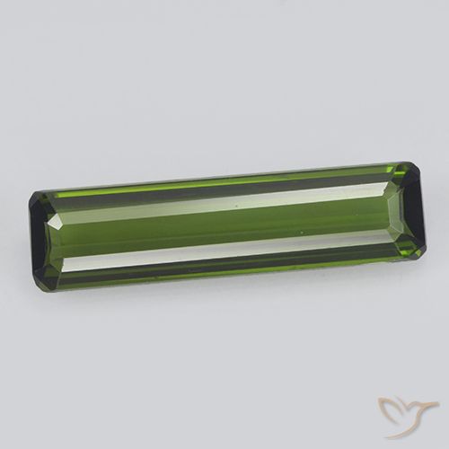 1.39ct طبيعي أخضر الغابات تورمالين, قص الزمرد, VVS