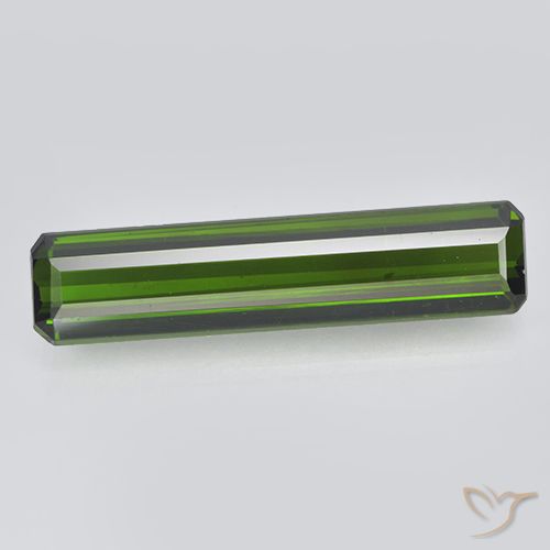2.87ct طبيعي الأخضر الغامق تورمالين, قص الزمرد, VVS-VS