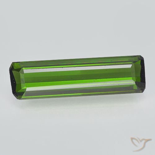 0.81ct طبيعي الأخضر الغامق تورمالين, قص الزمرد, VVS-VS