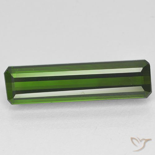 3.42ct طبيعي أخضر غامق تورمالين, قص الزمرد, VVS