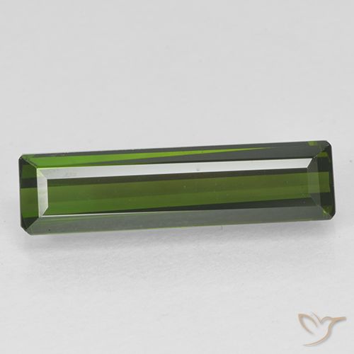 1.71ct طبيعي أخضر غامق تورمالين, قص الزمرد, VVS
