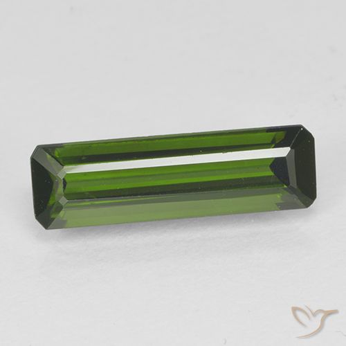 1.27ct طبيعي أخضر غامق تورمالين, قص الزمرد, VVS