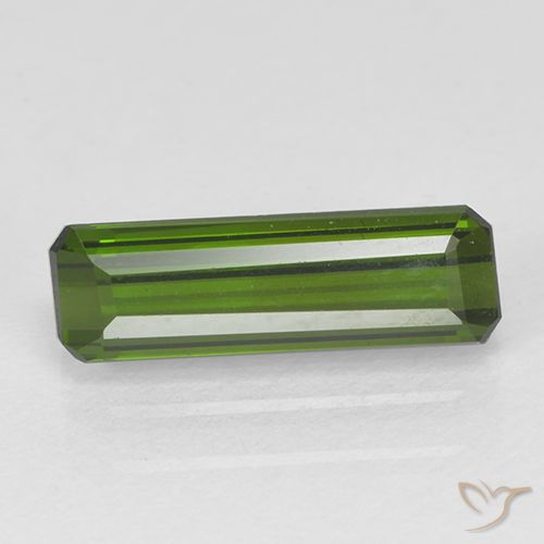 1.34ct طبيعي الأخضر الغامق تورمالين, قص الزمرد, VVS