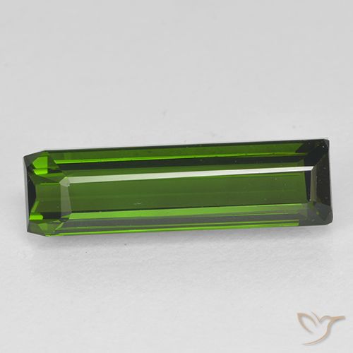 2.37ct طبيعي أخضر غامق تورمالين, قص الزمرد, VVS