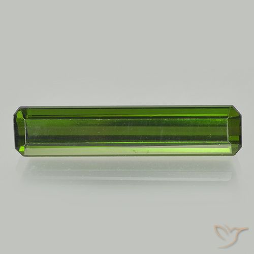 2.02ct طبيعي أخضر غامق تورمالين, قص الزمرد, VVS-VS