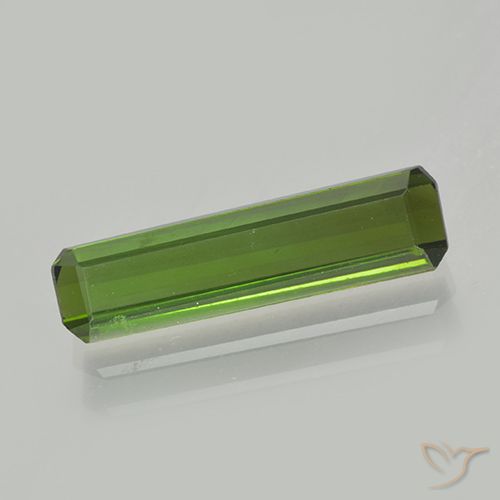 1.60ct طبيعي الأخضر الغامق تورمالين, قص الزمرد, VVS-VS