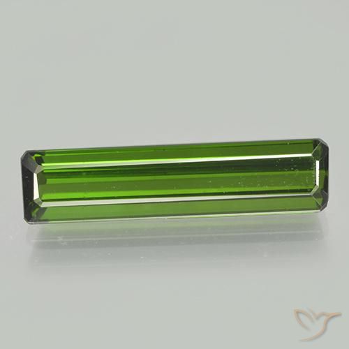 2.27ct طبيعي أخضر ترابى تورمالين, قص الزمرد, VVS-VS