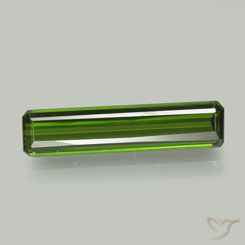 2.22ct طبيعي أخضر ترابى تورمالين, قص الزمرد, VVS-VS