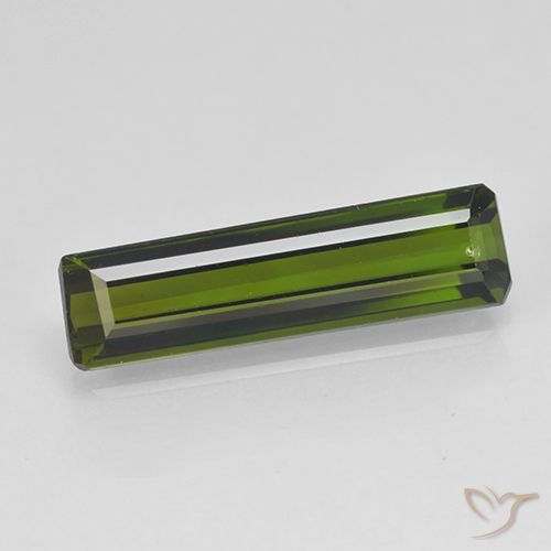 1.59ct طبيعي الأخضر الغامق تورمالين, قص الزمرد, قليلا جدا