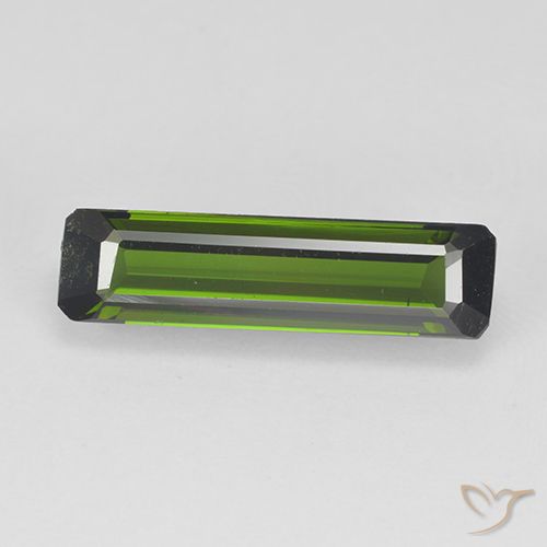 1.57ct طبيعي أخضر الطحالب البحرية تورمالين, قص الزمرد, VVS-VS