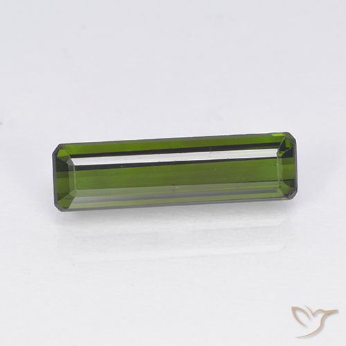 1.63ct طبيعي أخضر غامق تورمالين, قص الزمرد, VVS
