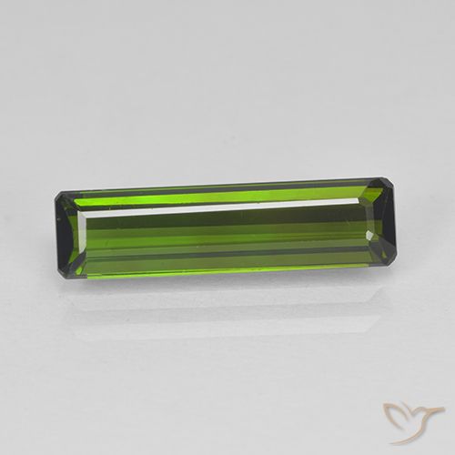 2.16ct طبيعي أخضر متوسط تورمالين, قص الزمرد, VVS