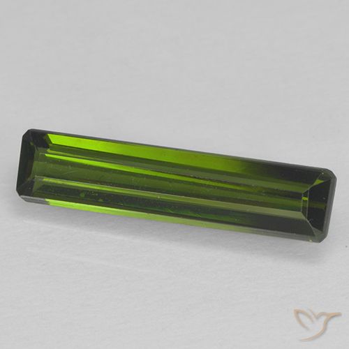 1.54ct طبيعي أخضر غامق تورمالين, قص الزمرد, VVS-VS