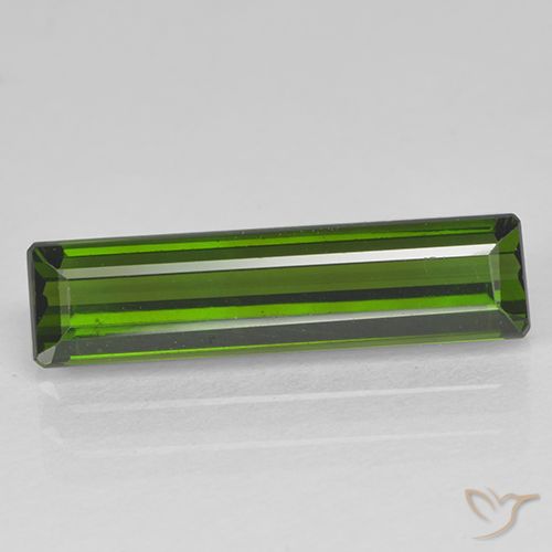 2.10ct طبيعي أخضر غامق تورمالين, قص الزمرد, VVS-VS