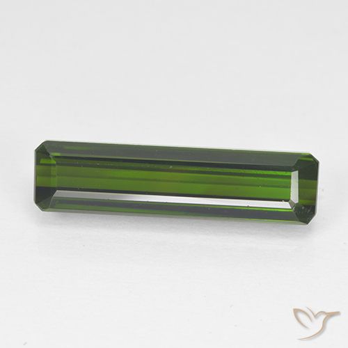 3.44ct طبيعي أخضر غامق تورمالين, قص الزمرد, VVS-VS