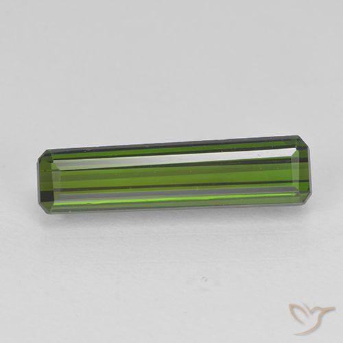 1.70ct طبيعي أخضر غامق تورمالين, قص الزمرد, VVS