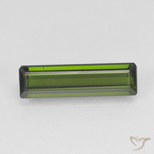 1.55ct طبيعي أخضر الطحالب البحرية تورمالين, قص الزمرد, VVS-VS