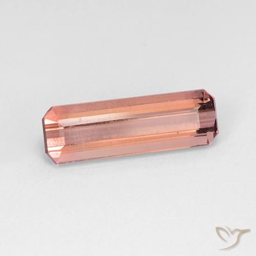 2.91ct طبيعي وردى برتقالى تورمالين, قص الزمرد, VVS-VS