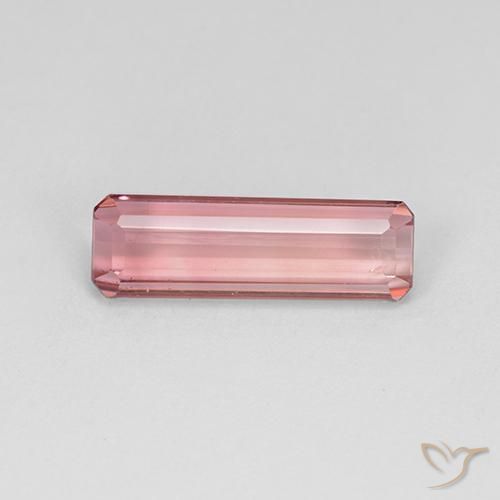 1.99ct طبيعي وردى متوسط تورمالين, قص الزمرد, قليلا جدا